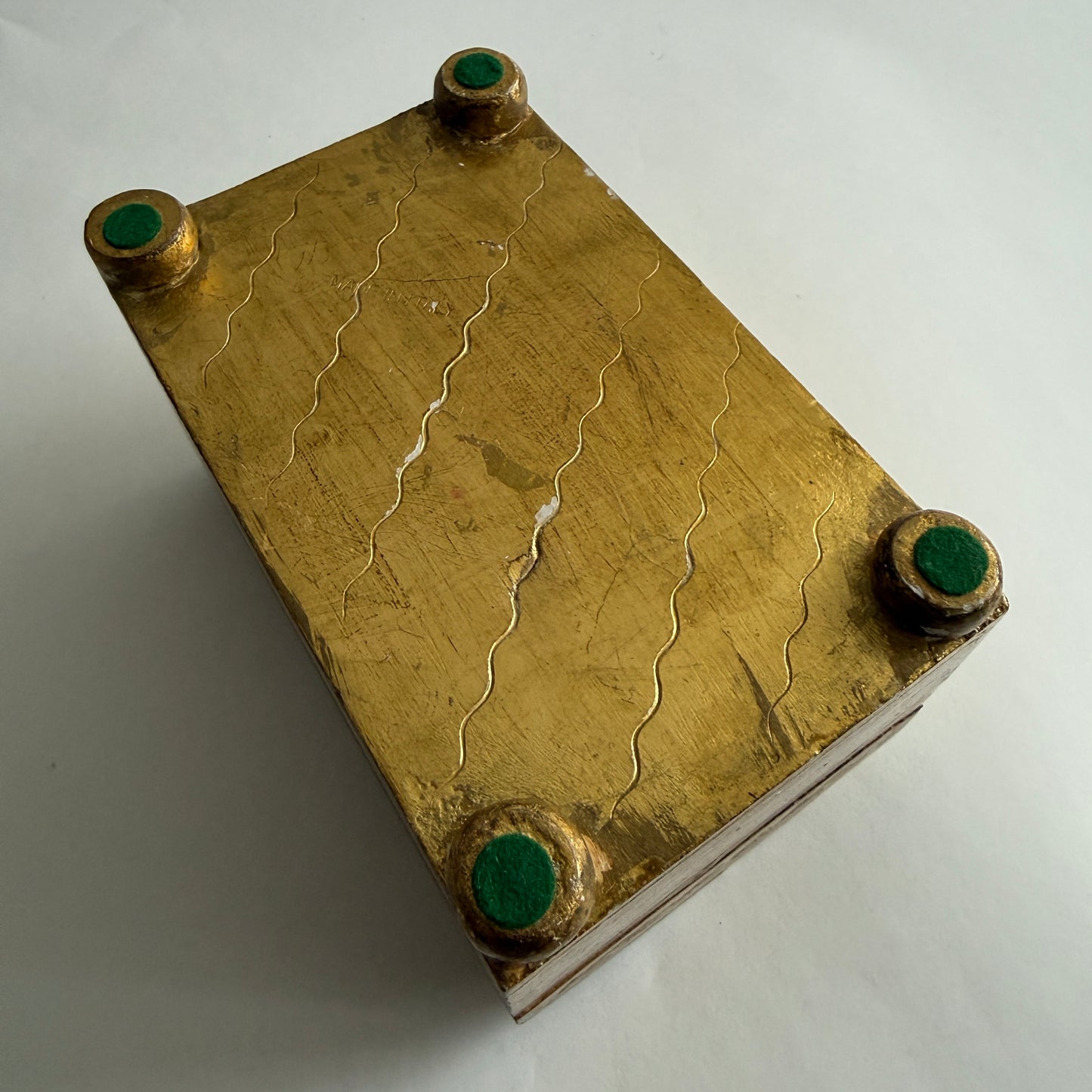 Vintage 60s Florentine Gold Gilt Jewelry Box