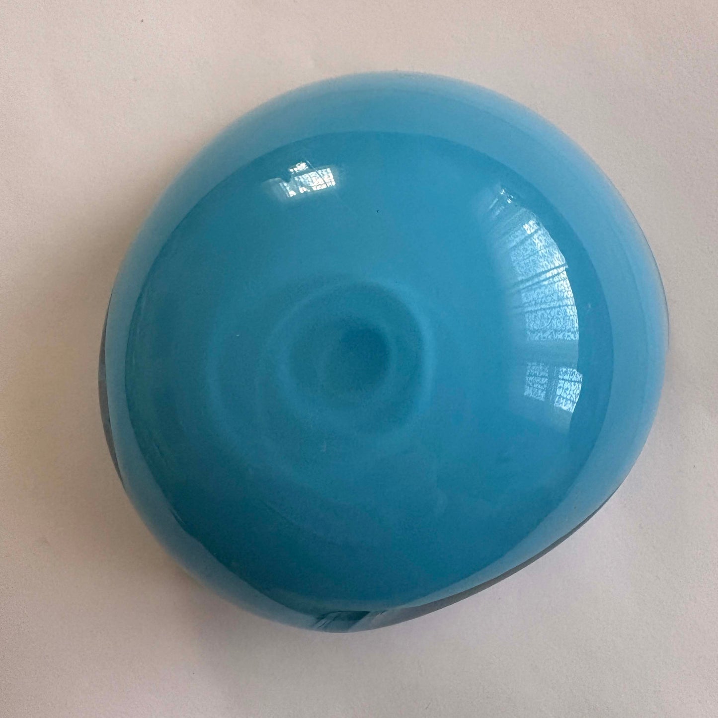 Barbini Murano Blue Art Glass Bowl with Gold Flecks