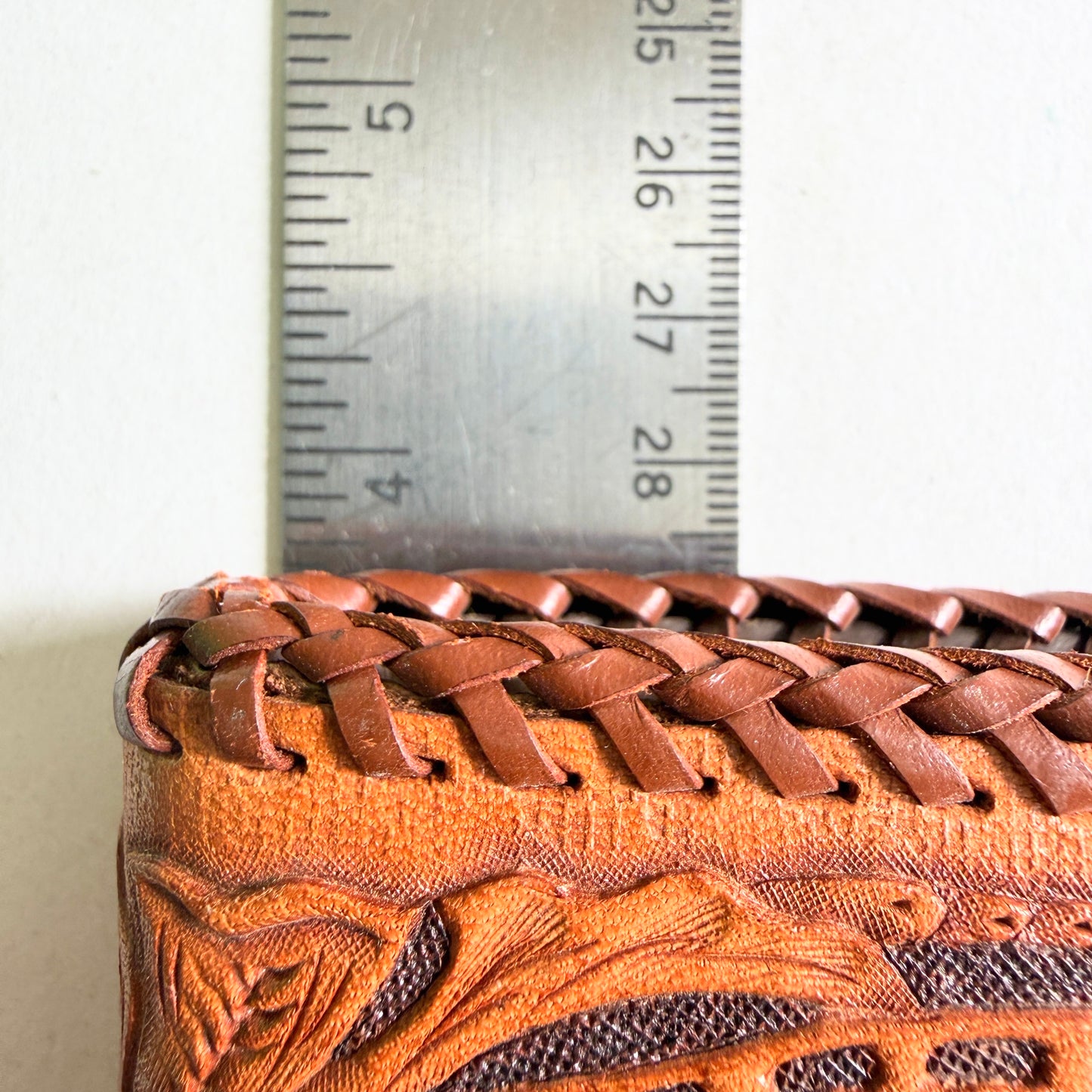 The "Angler" Hand-Tooled Leather Whip-Stitch Wallet