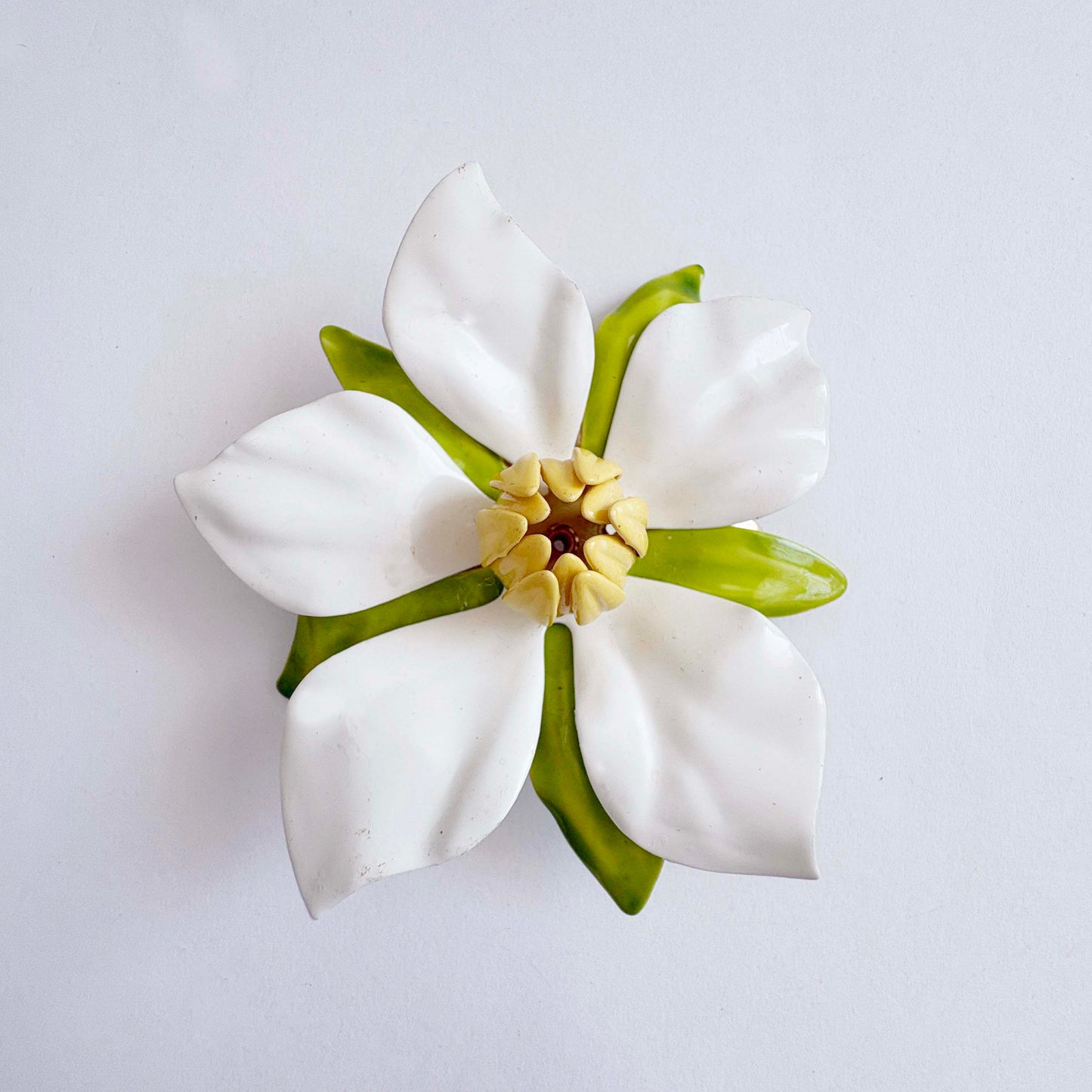 Vintage Sarah Coventry “Polynesian” Enamel Flower Brooch | 1970s