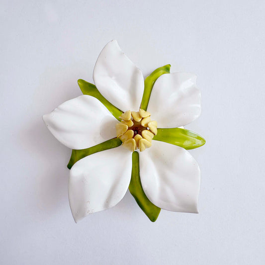 Vintage Sarah Coventry “Polynesian” Enamel Flower Brooch | 1970s