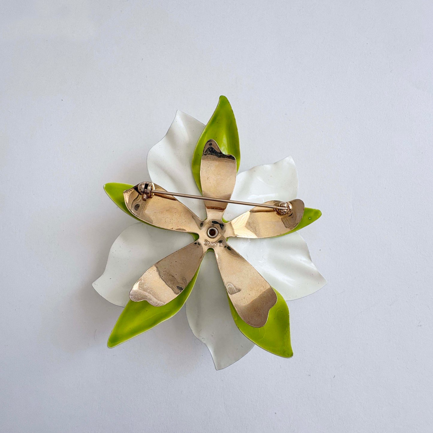Vintage Sarah Coventry “Polynesian” Enamel Flower Brooch | 1970s