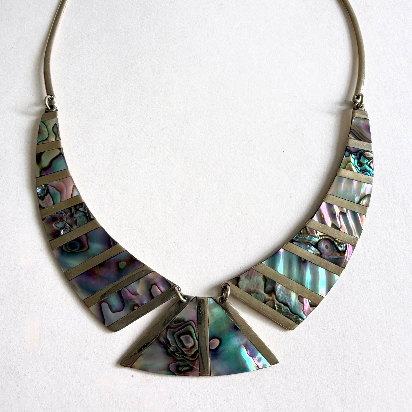 The "Prismatic" Abalone Segmented Collar