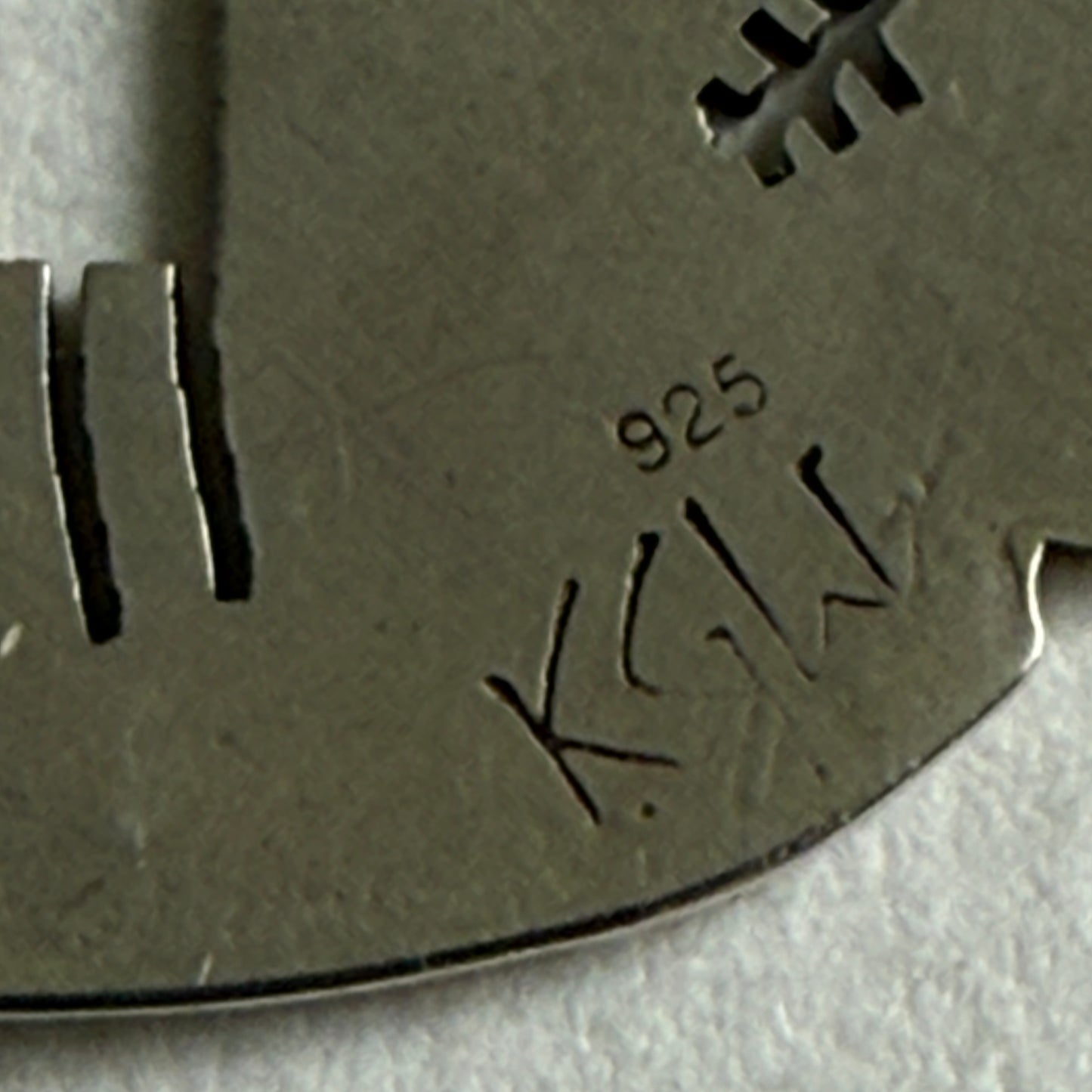 The "Petroglyph" Southwestern Sterling Hand Pierced Signed KGW Earrings