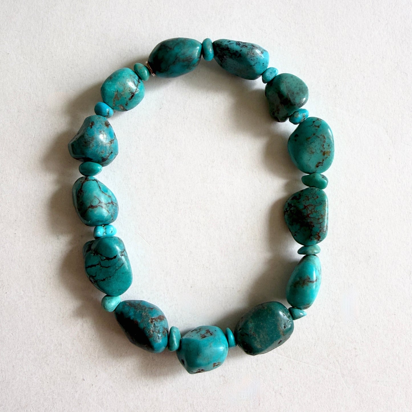 The "Azure Nugget" DTR Jay King Turquoise Stretch Bracelet