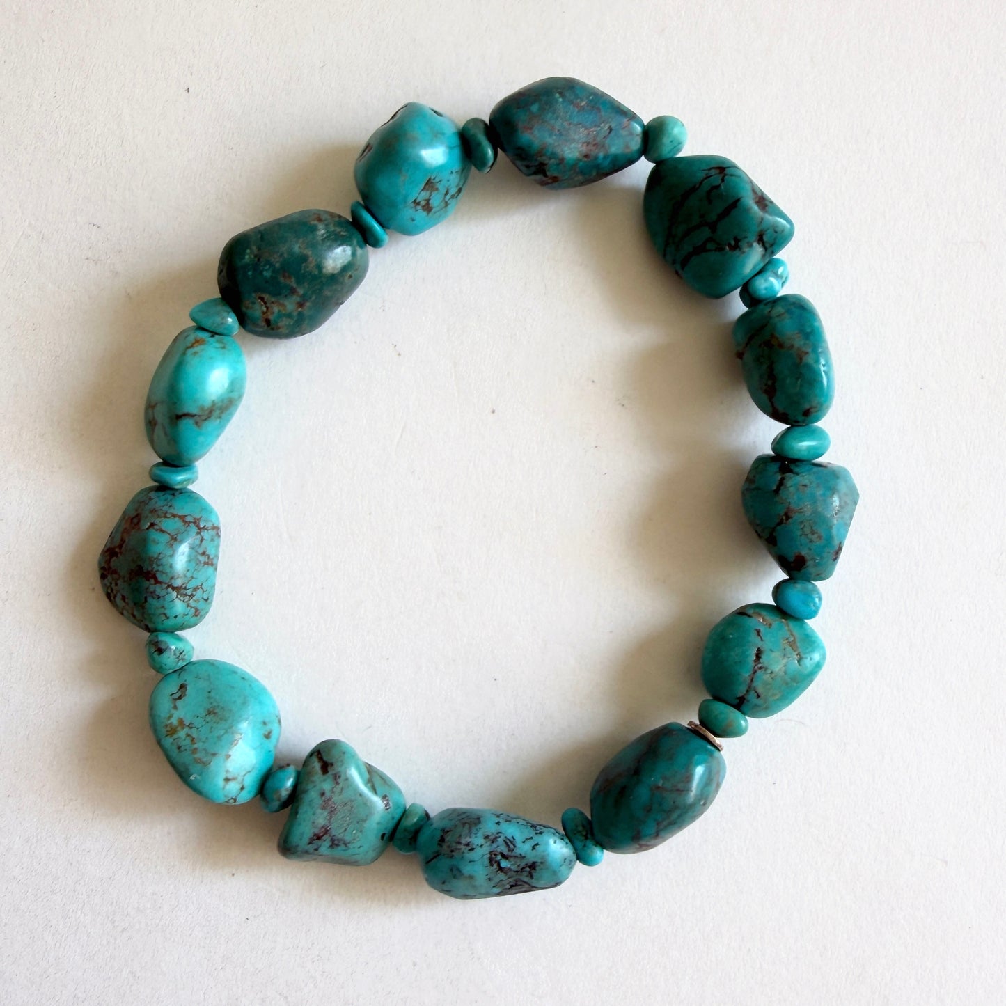 The "Azure Nugget" DTR Jay King Turquoise Stretch Bracelet
