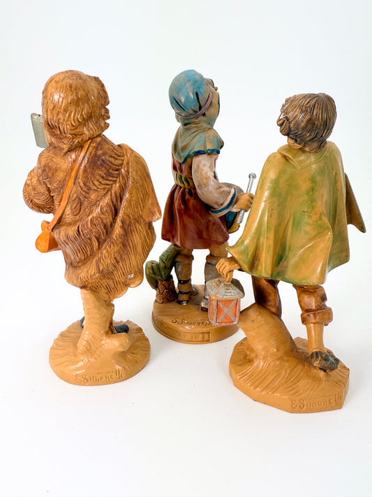 Vintage Fontanini Musician Trio – David, Eli & Little Drummer Boy – Depose Italy 1987–1989 (E. Simonelli)