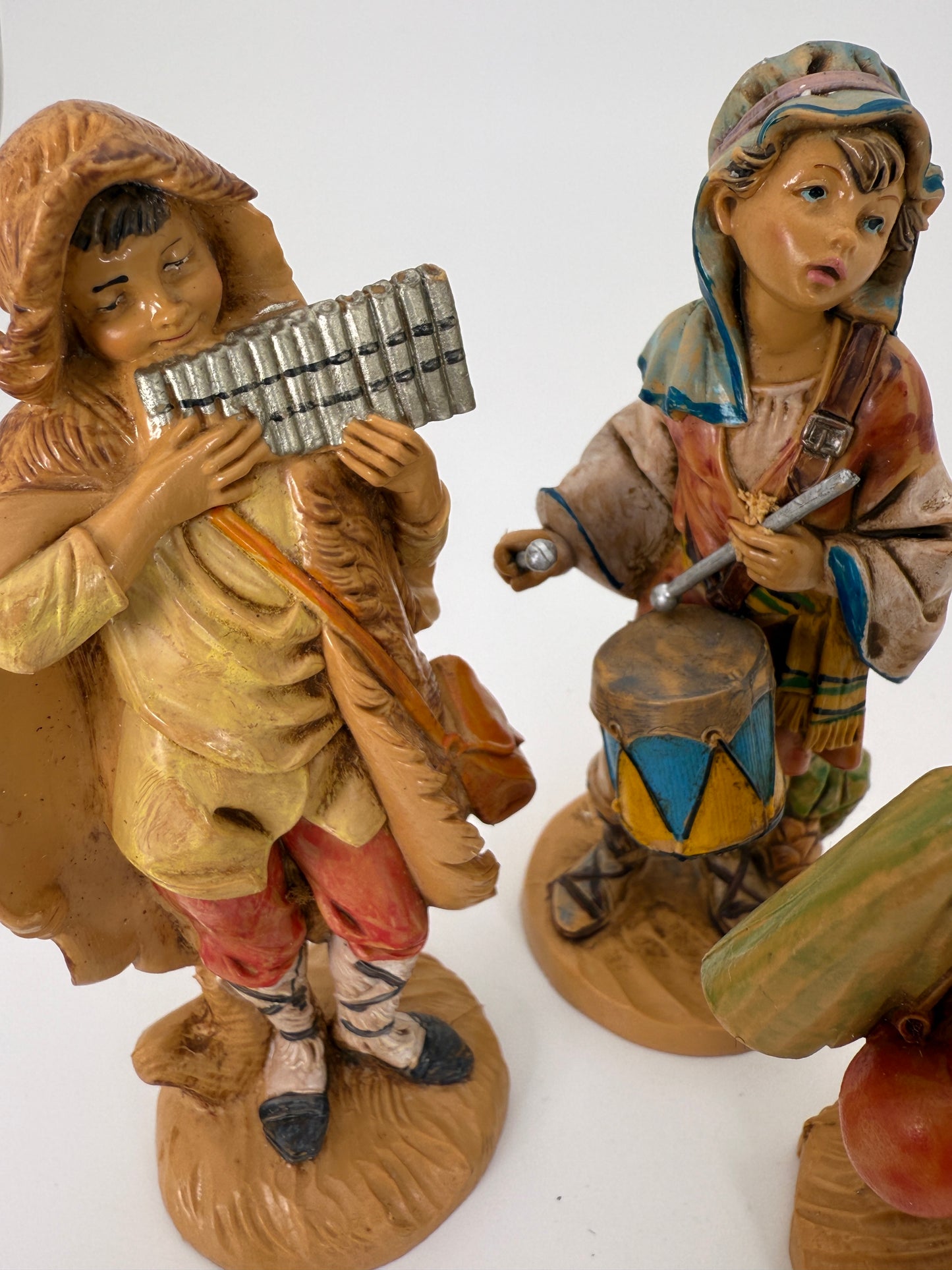 Vintage Fontanini Musician Trio – David, Eli & Little Drummer Boy – Depose Italy 1987–1989 (E. Simonelli)