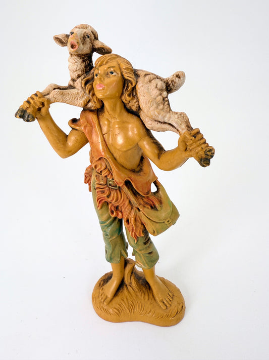 Vintage Fontanini Shepherd Boy with Lamb – Depose Italy 1983 Nativity Figure