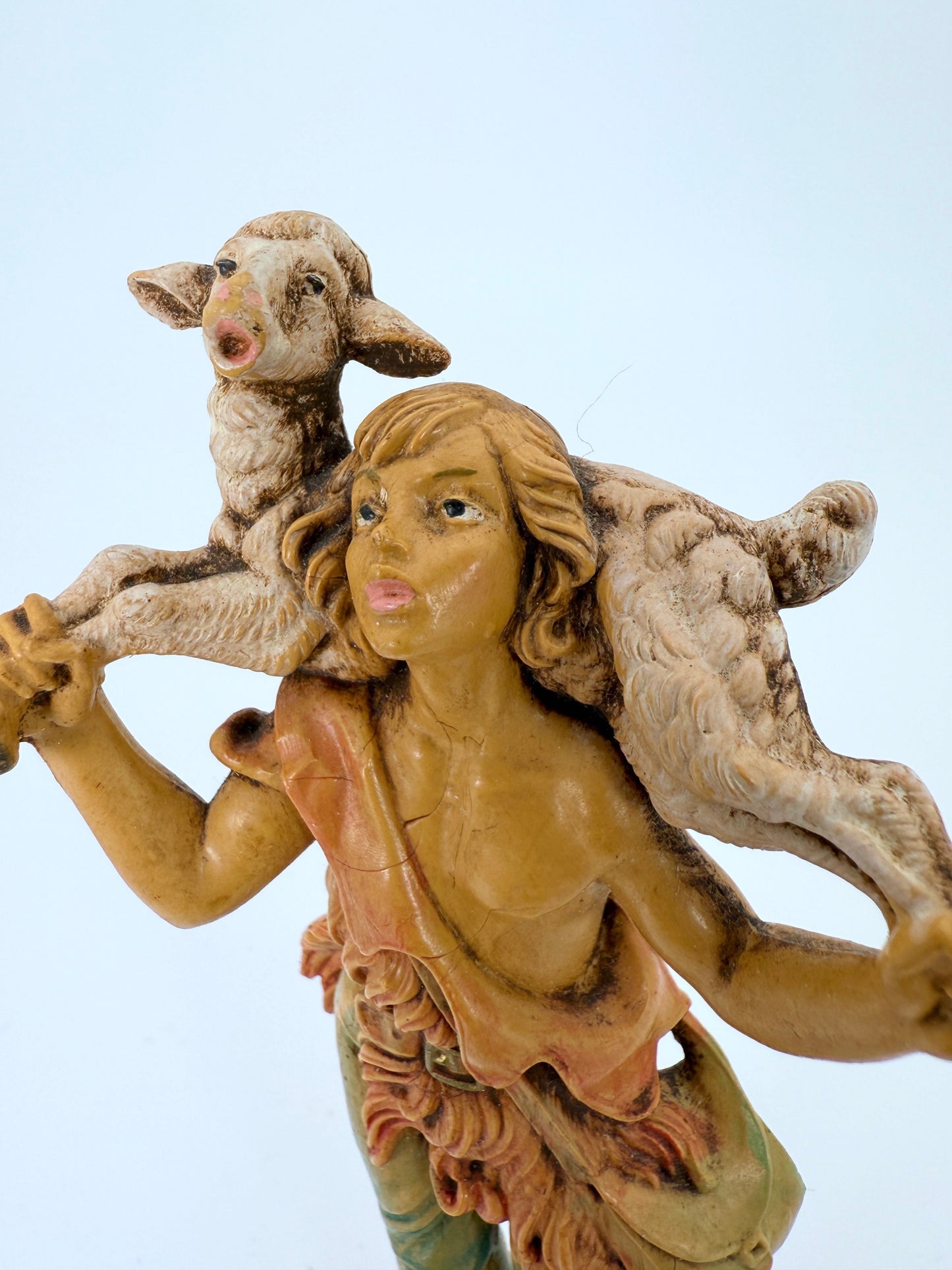 Vintage Fontanini Shepherd Boy with Lamb – Depose Italy 1983 Nativity Figure