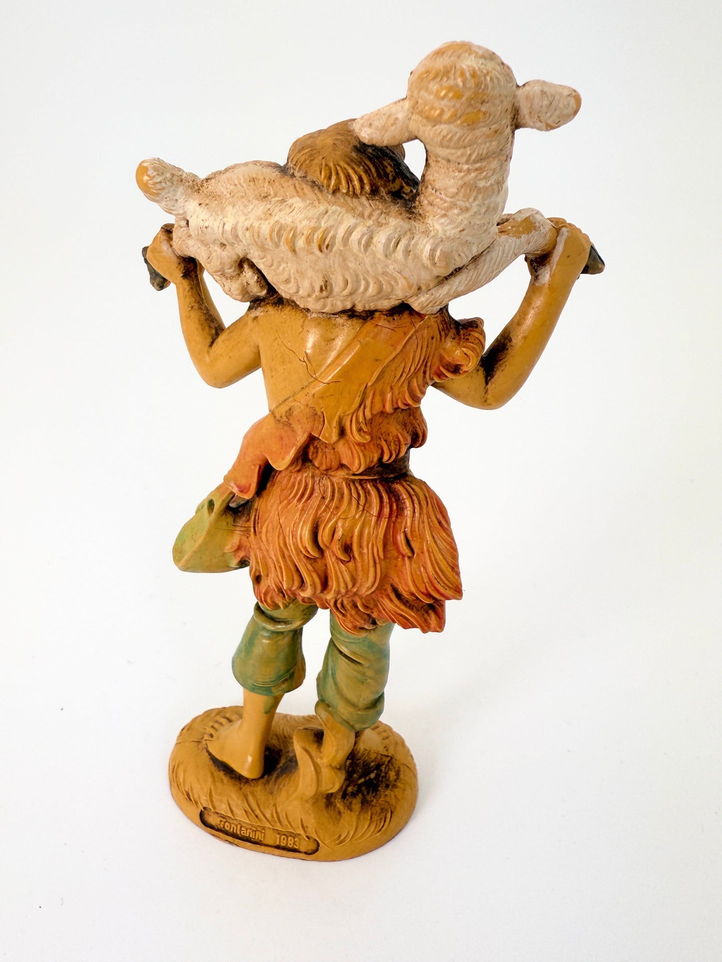 Vintage Fontanini Shepherd Boy with Lamb – Depose Italy 1983 Nativity Figure