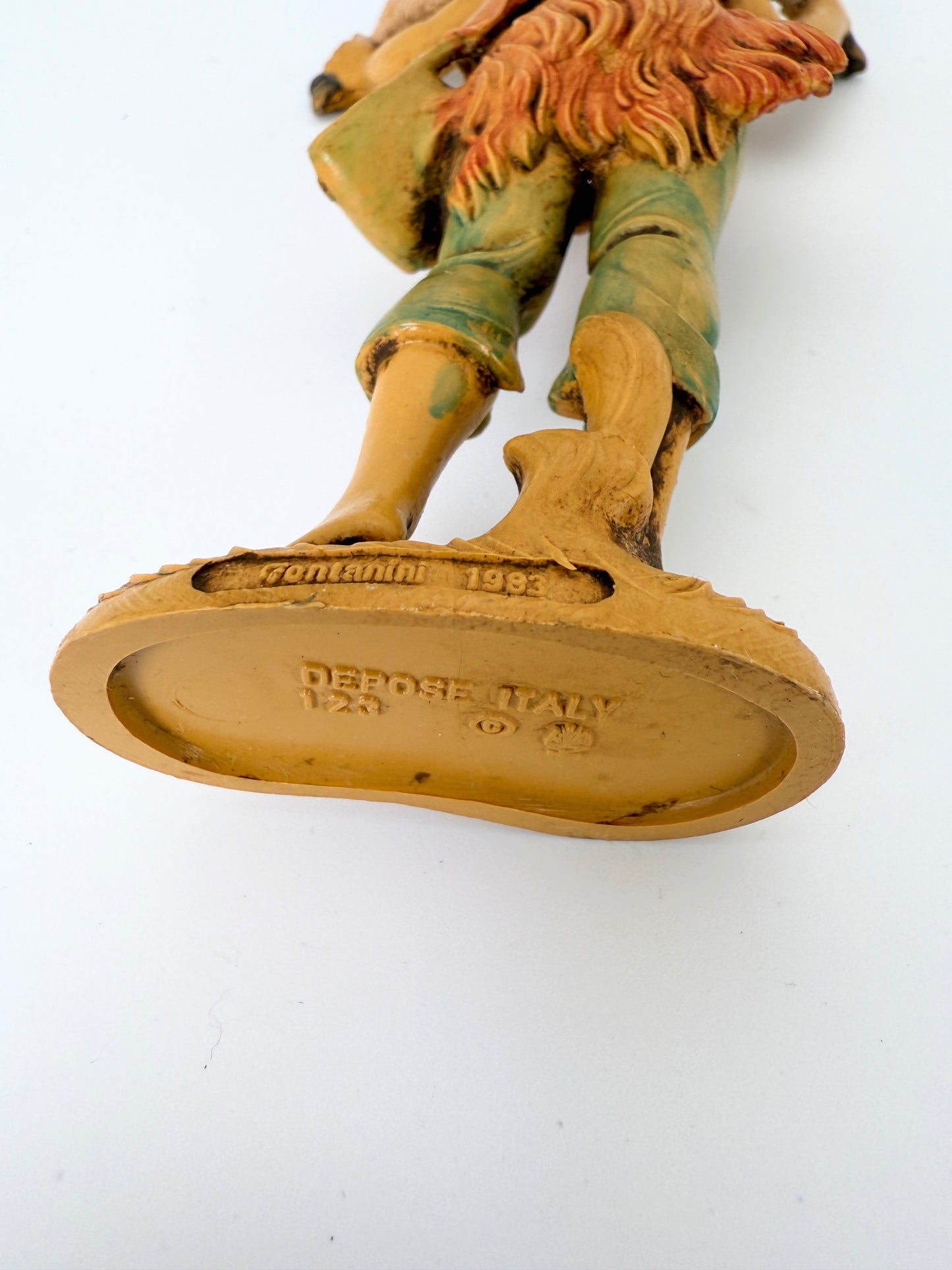Vintage Fontanini Shepherd Boy with Lamb – Depose Italy 1983 Nativity Figure