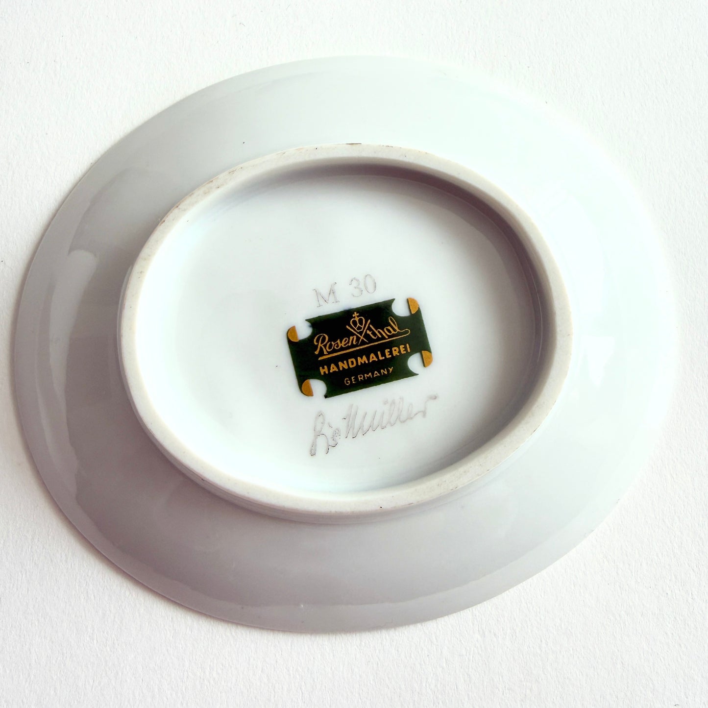 Hand-Painted Porcelain Poodle Plate by Lis Müller for Rosenthal, 1960s