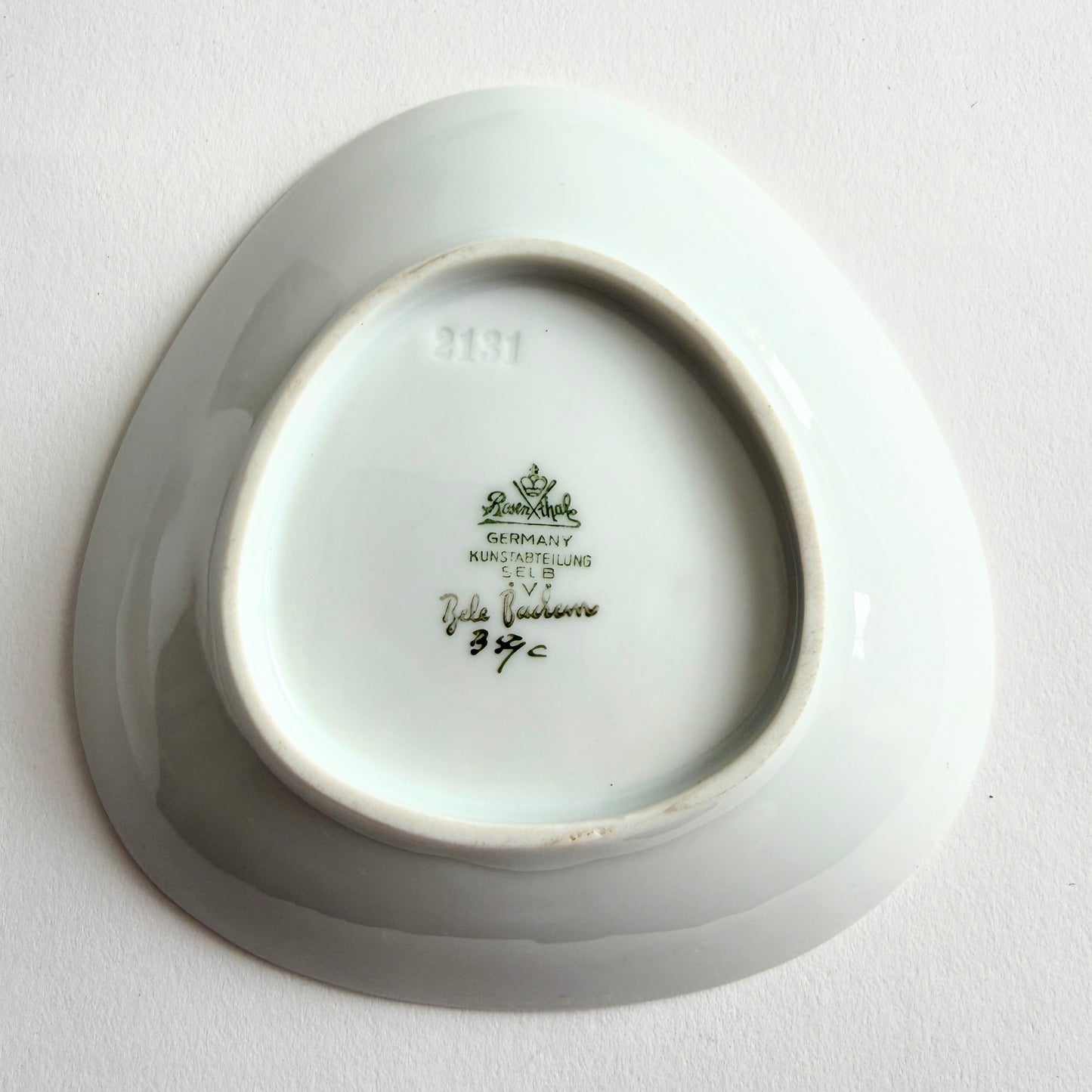 Hand-painted Porcelain Art Plate by Bele Bachem for Rosenthal 1960s
