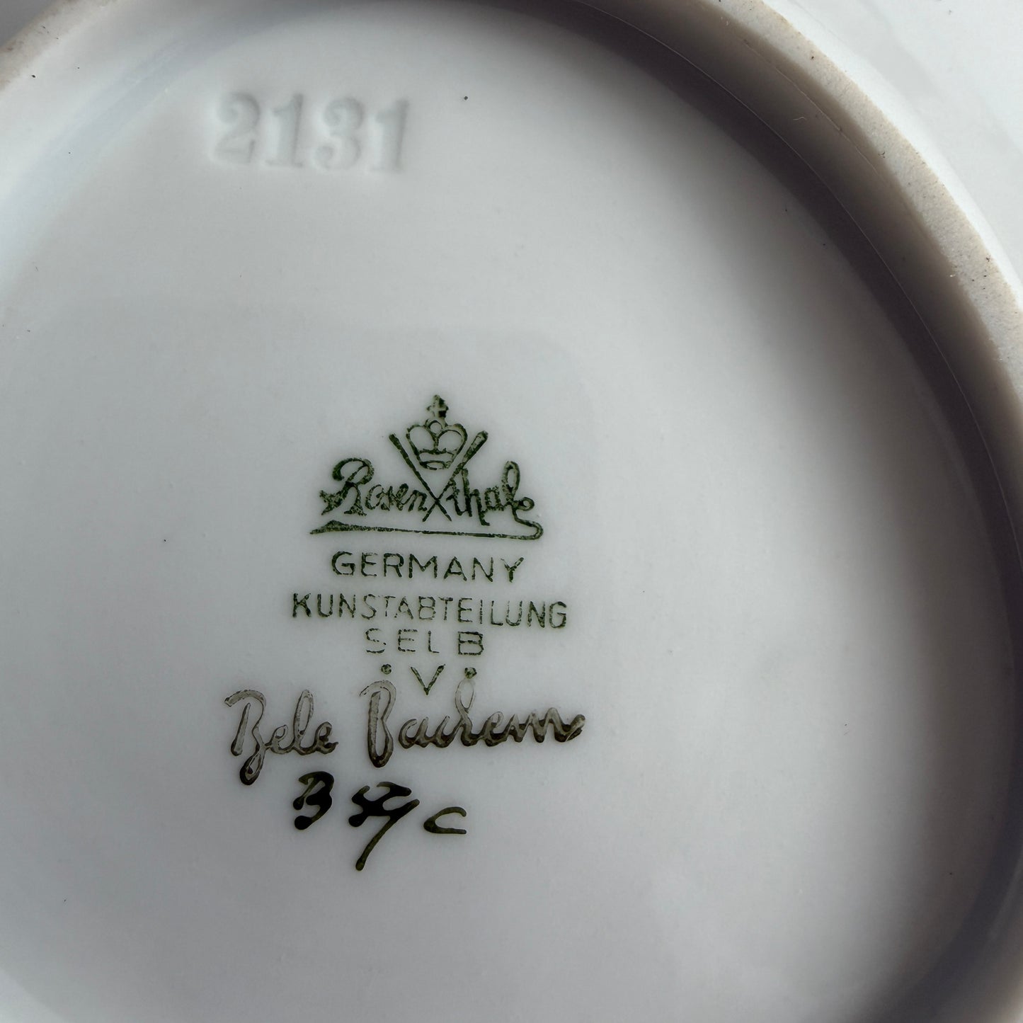 Hand-painted Porcelain Art Plate by Bele Bachem for Rosenthal 1960s