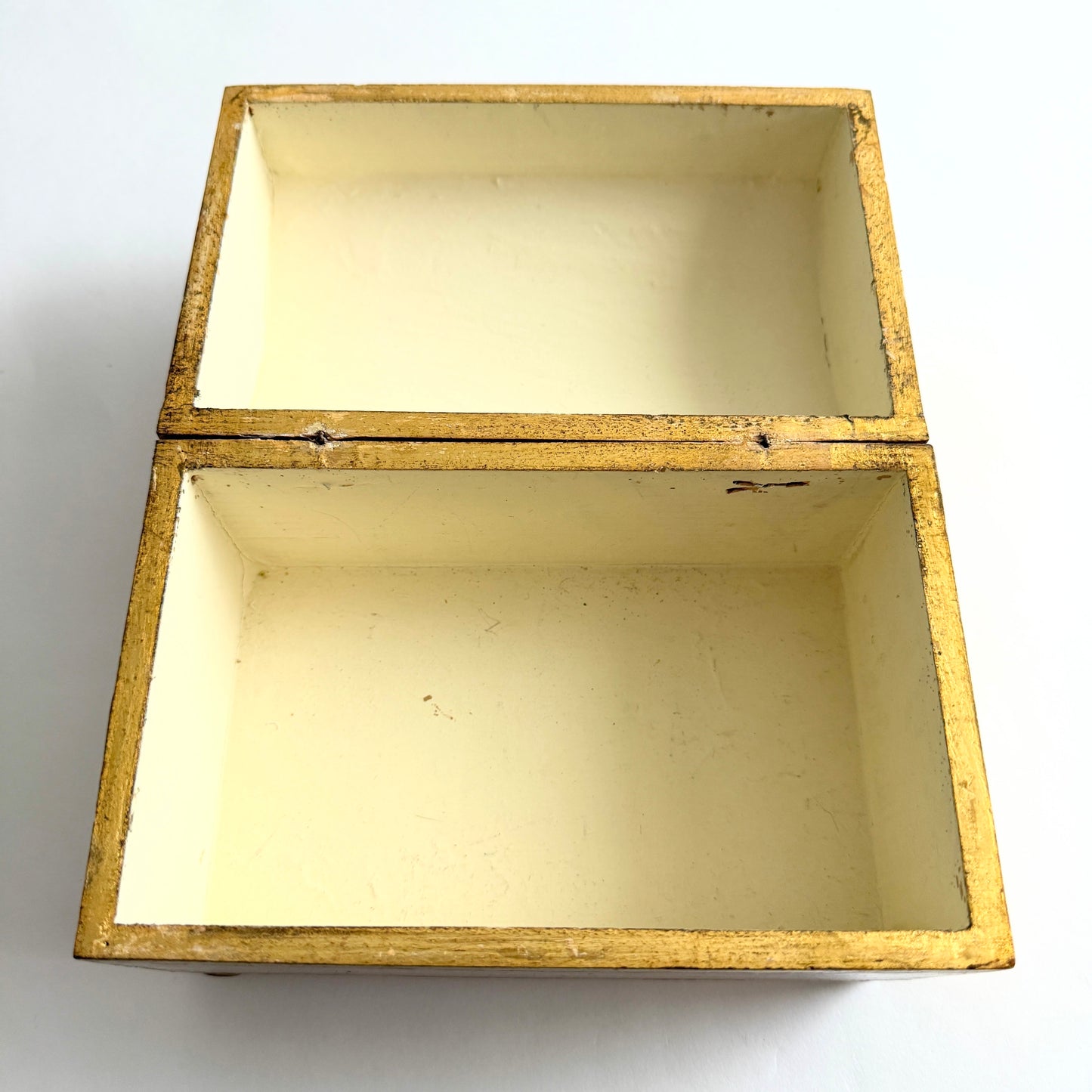 Vintage 60s Florentine Gold Gilt Jewelry Box