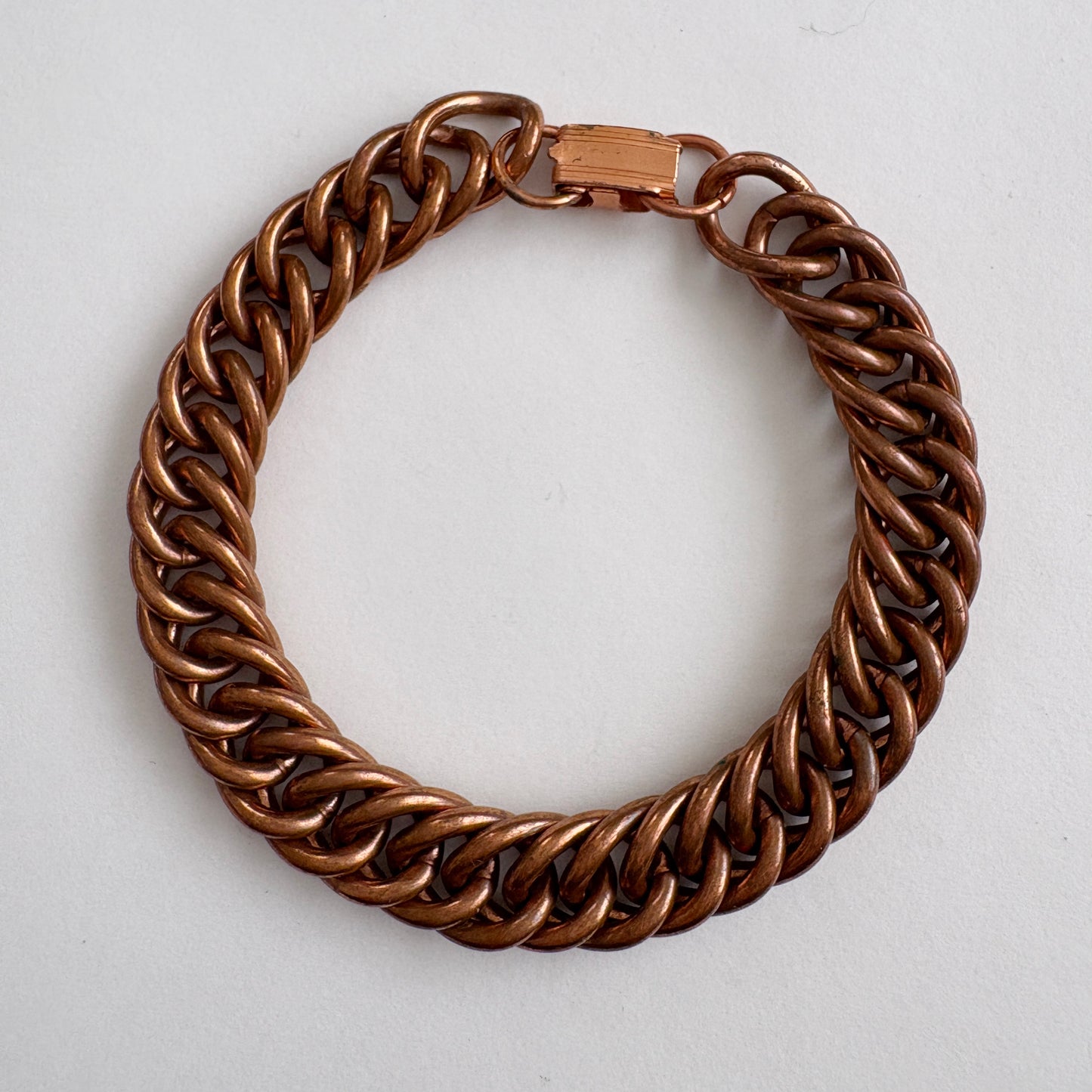 Vintage Solid Copper Chain Link Bracelet