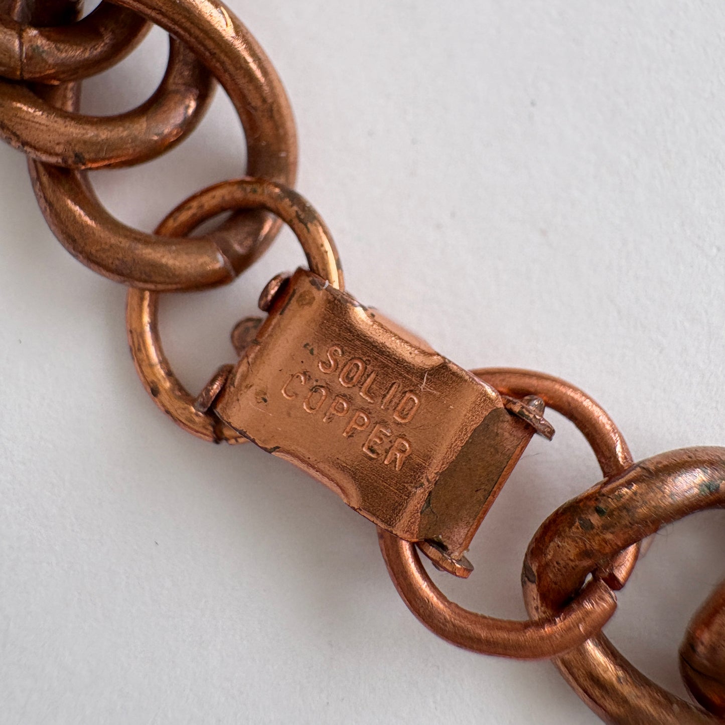 Vintage Solid Copper Chain Link Bracelet