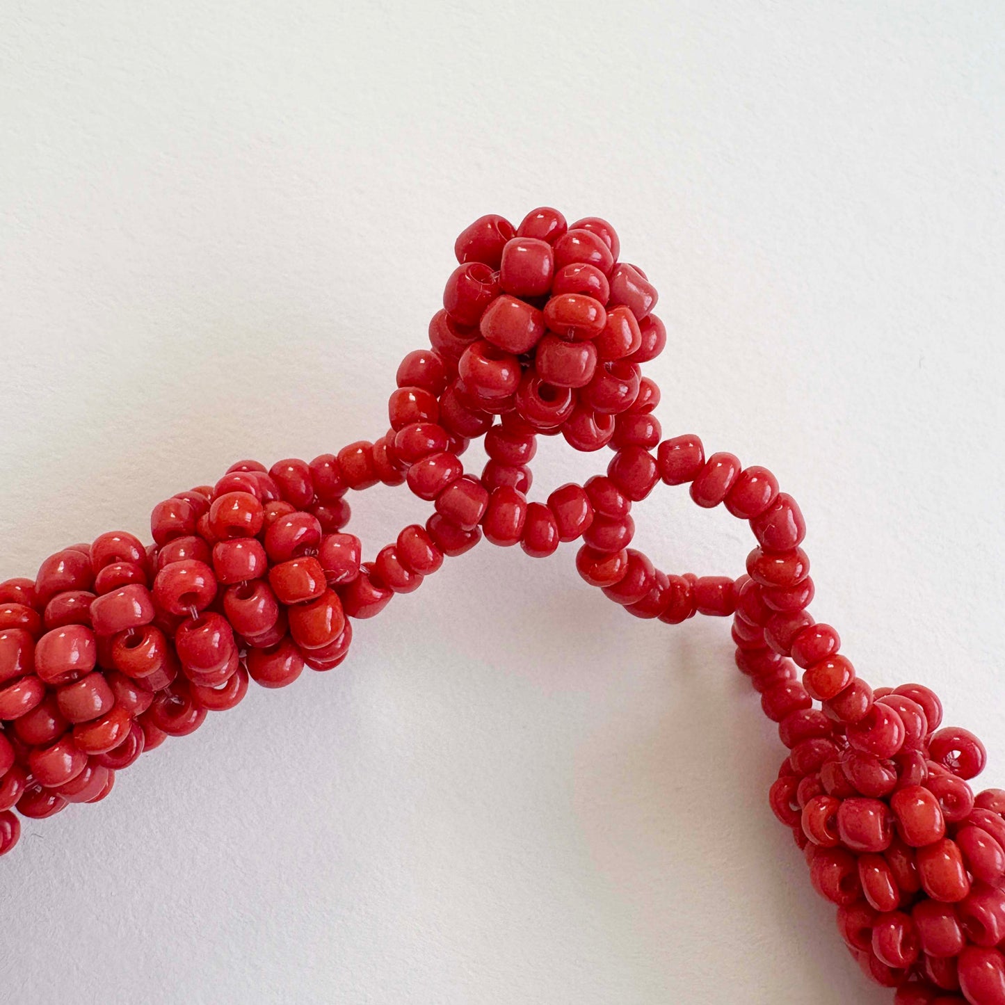 Red Coral–Inspired Bead Necklace