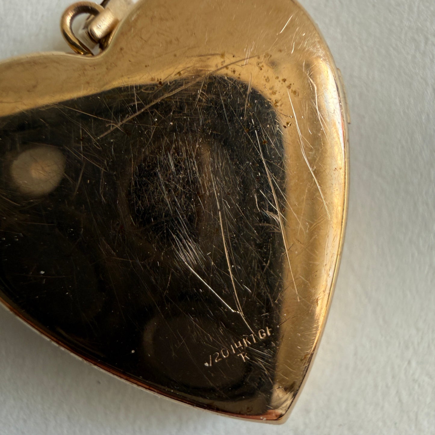 Vintage Heart Locket Mom Pendant 1/20 14K Gold Filled Tru-Kay Mid-Century (1950s–60s)