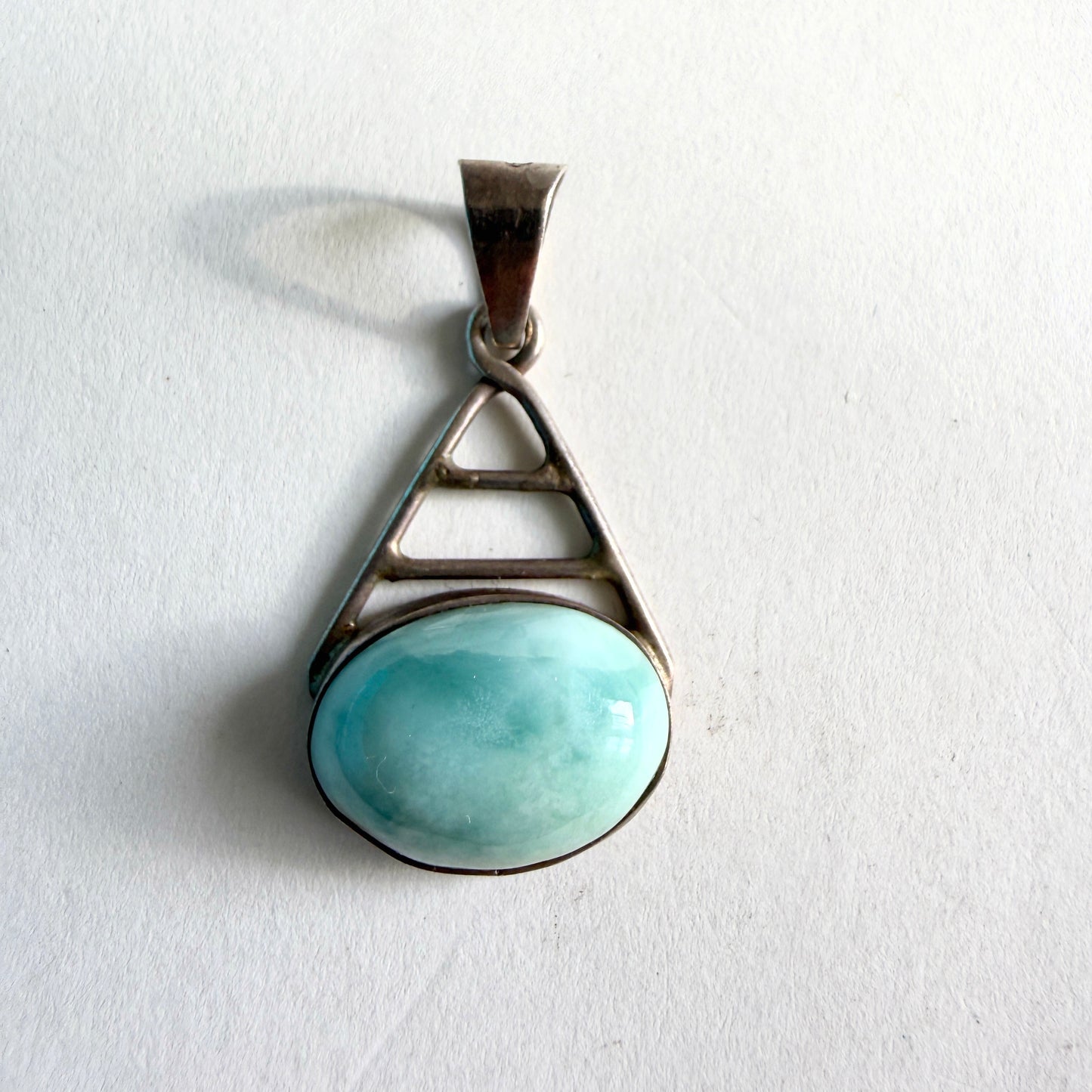 The "Tidal Pool" Artisan Larimar Sterling Pendant