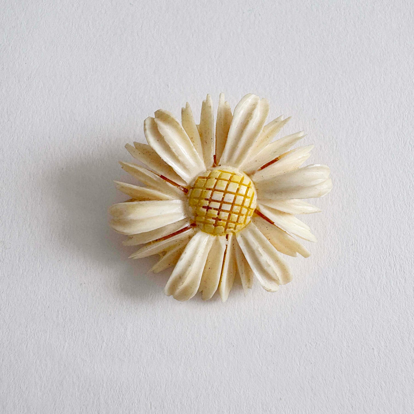 Vintage Cream Flower Brooch