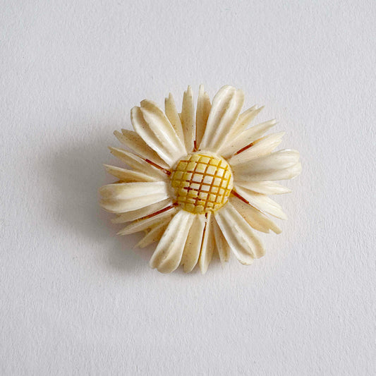 Vintage Cream Flower Brooch