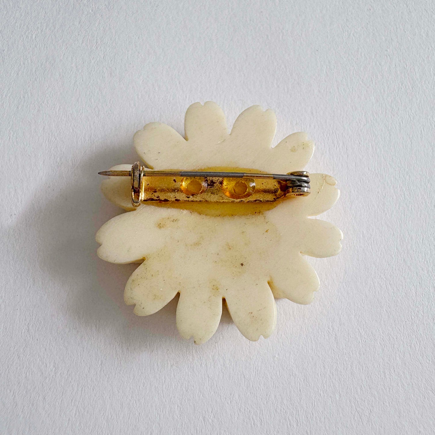 Vintage Cream Flower Brooch