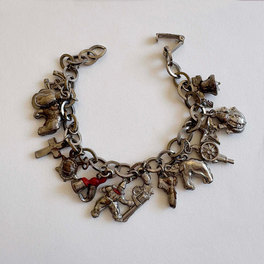 Vintage MCM Cracker Jack charm bracelet