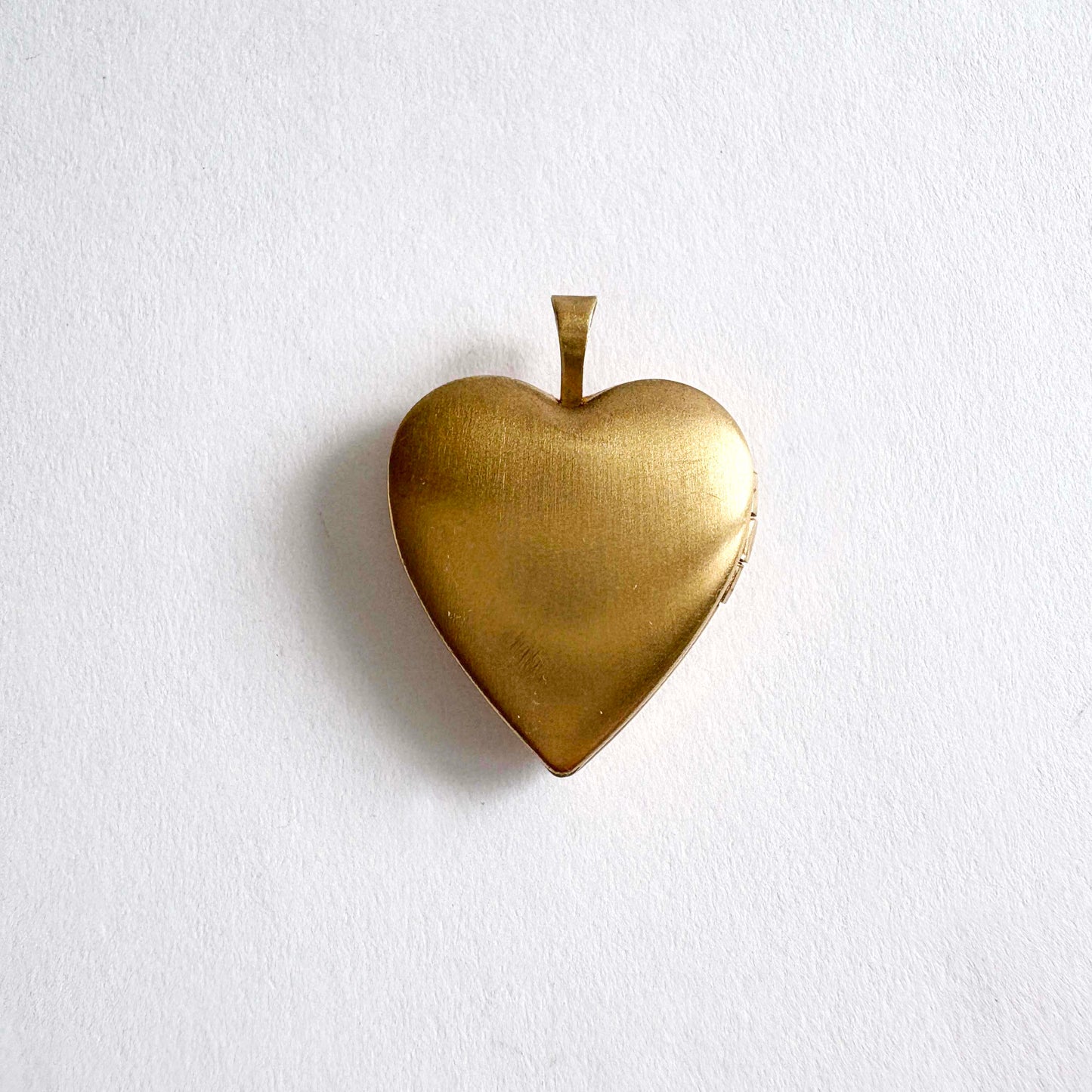 Vintage Heart Locket Pendant Gold-Tone Heart and Floral Etching