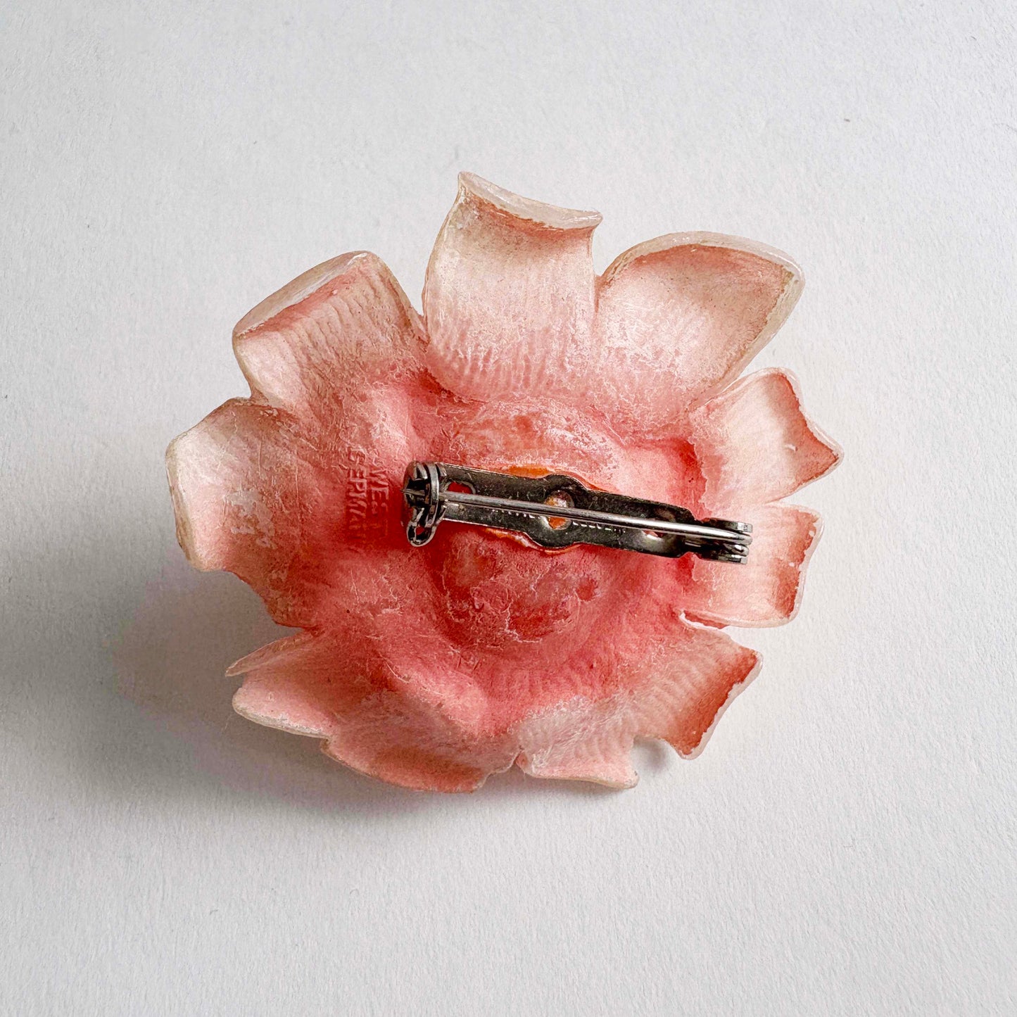 Vintage West Germany Hard Plastic Flower Brooch