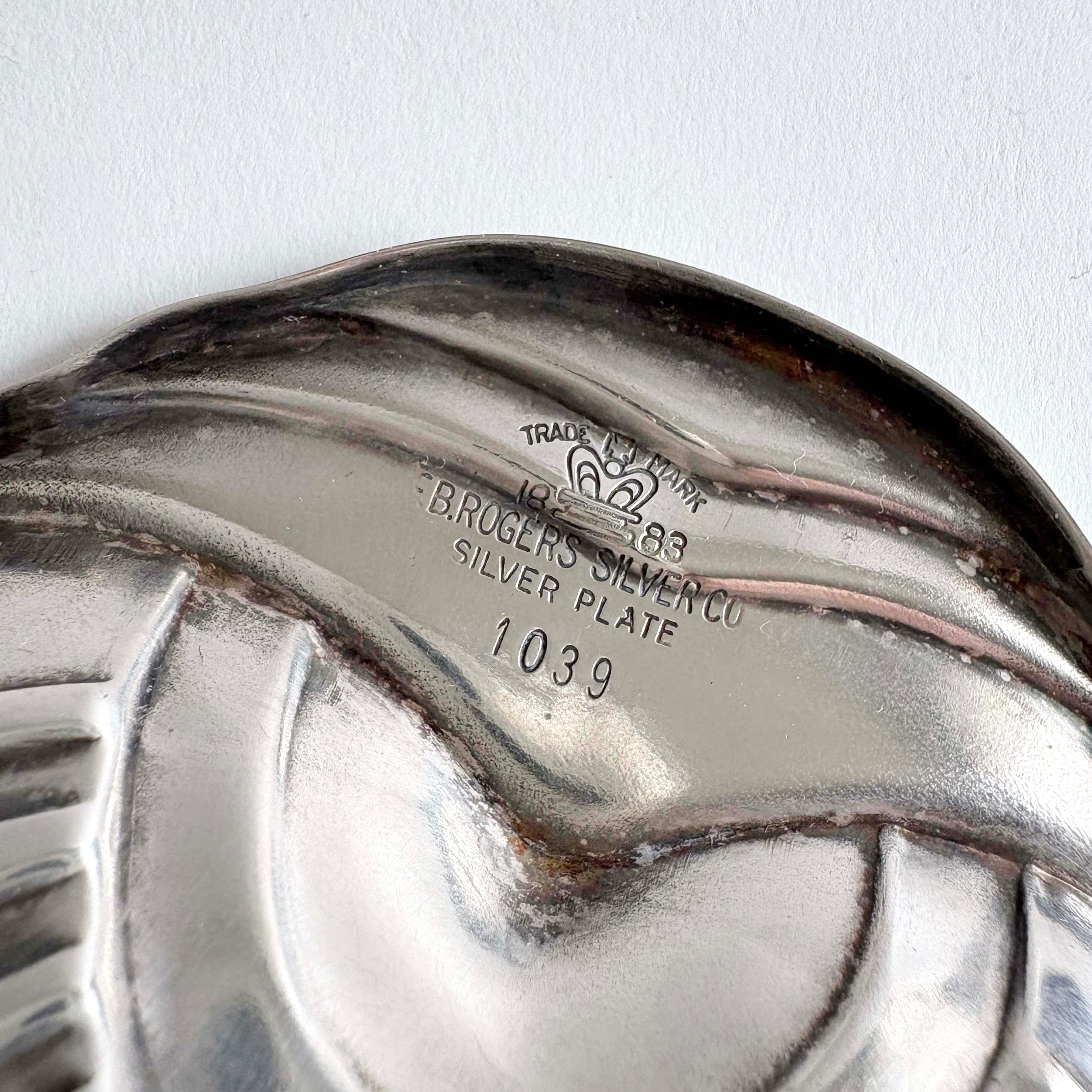 Art Deco Shell-Shaped Silver Plate Dish by F.B. Rogers